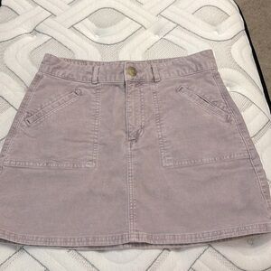 Lilac/Lavender corduroy A line mini skirt